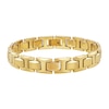 Thumbnail Image 1 of Men's 11.0mm H-Link Bracelet in Tungsten with Yellow Ion Plate - 8.5"