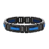 Thumbnail Image 1 of Men's 13.71mm Link Bracelet in Stainless Steel with Black and Blue Ion Plate - 8.5"