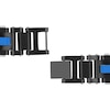 Thumbnail Image 3 of Men's 13.71mm Link Bracelet in Stainless Steel with Black and Blue Ion Plate - 8.5"