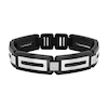 Thumbnail Image 1 of 1/20 CT. T.W. Diamond Rectangular Link Bracelet in Stainless Steel and Black Ion Plate - 8.75"