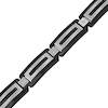 Thumbnail Image 2 of 1/20 CT. T.W. Diamond Rectangular Link Bracelet in Stainless Steel and Black Ion Plate - 8.75"