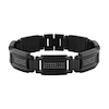 Thumbnail Image 1 of 1 CT. T.W. Black Diamond Link Bracelet in Stainless Steel with Black Ion Plate - 8.5"