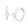 Thumbnail Image 1 of 1 CT. T.W. Certified Lab-Grown Diamond Solitaire Hoop Earrings in 14K White Gold (F/SI2)