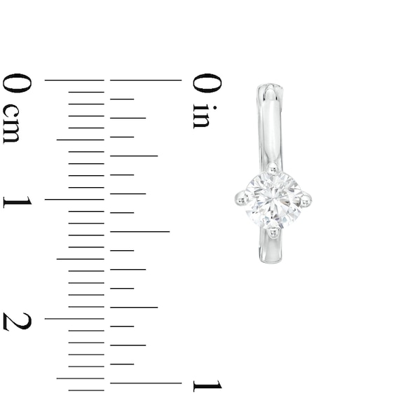 1 CT. T.w. Certified Lab-Grown Diamond Solitaire Hoop Earrings in 14K White Gold (F/Si2)