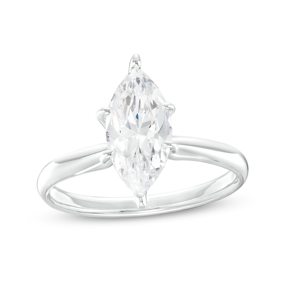 2 CT. Certified Marquise Lab-Grown Diamond Solitaire Engagement Ring in 14K White Gold (F/Vs2)