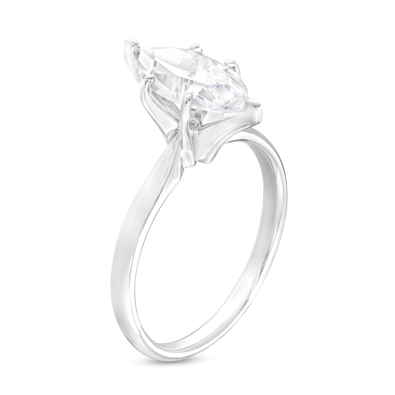 Main Image 3 of 2 CT. Certified Marquise Lab-Grown Diamond Solitaire Engagement Ring in 14K White Gold (F/VS2)