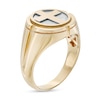 Thumbnail Image 3 of Men's Cross Signet Ring in 10K Two-Tone Gold