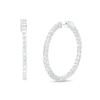 Thumbnail Image 1 of 2 CT. T.W. Certified Lab-Grown Diamond Inside-Out Hoop Earrings in 14K White Gold (F/SI2)