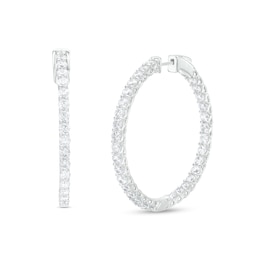 2 CT. T.W. Certified Lab-Created Diamond Inside-Out Hoop Earrings in 14K White Gold (F/SI2)
