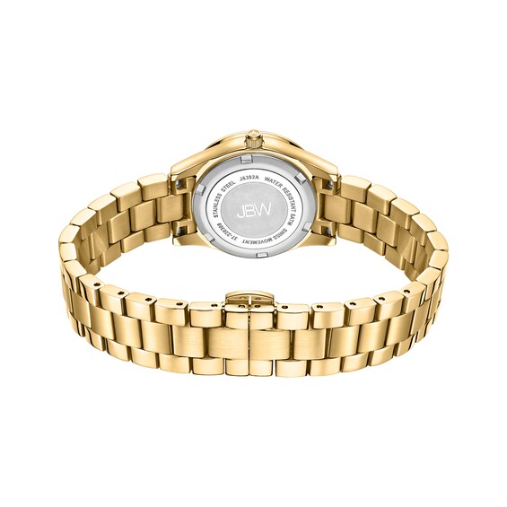 Ladies' JBW Cristal Spectra Diamond and Crystal Accent 18K Gold Plate Watch with Mother-of-Pearl Dial (Model: J6392A)
