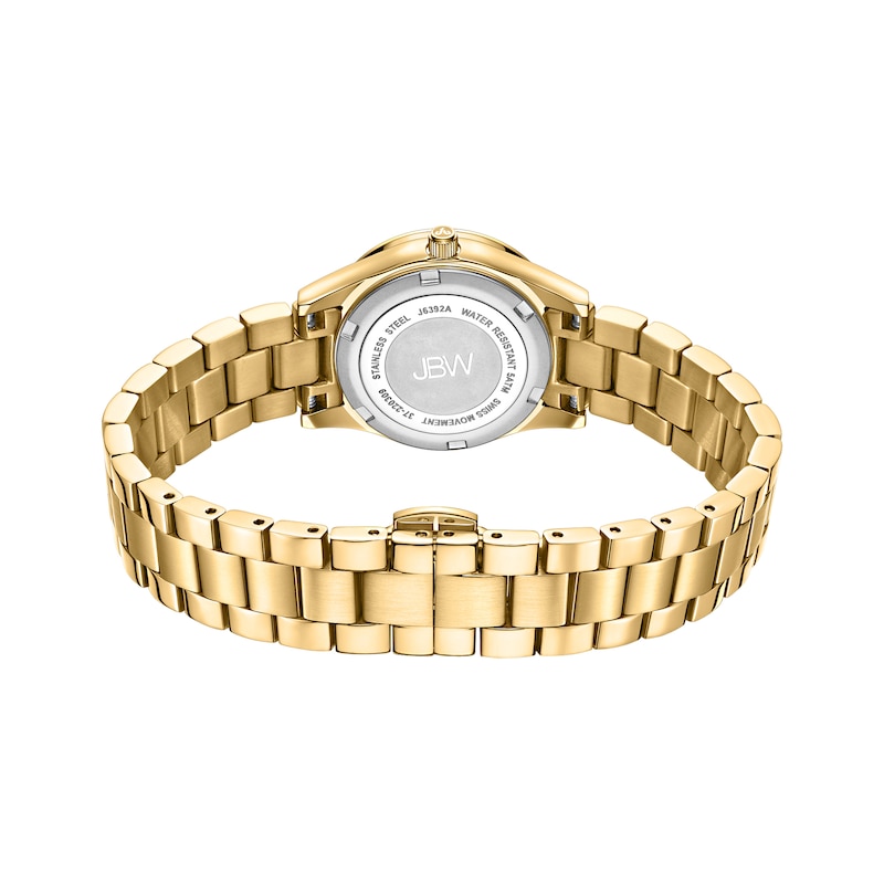Main Image 3 of Ladies' JBW Cristal Spectra Diamond and Crystal Accent 18K Gold Plate Watch with Mother-of-Pearl Dial (Model: J6392A)