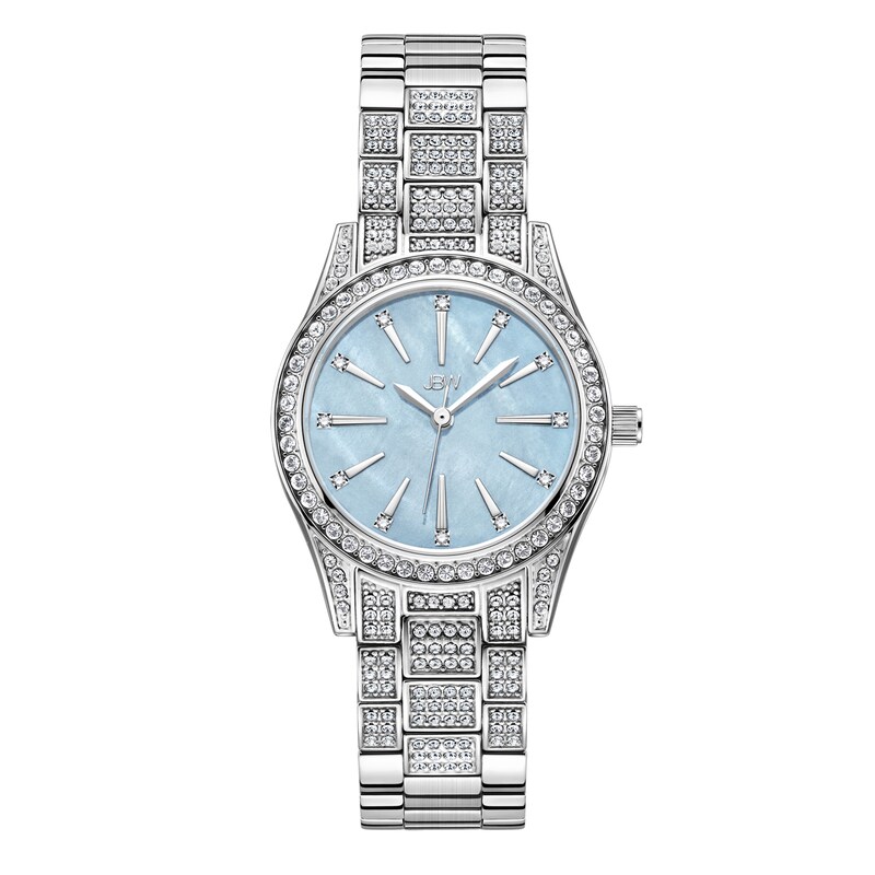 Main Image 1 of Ladies' JBW Cristal Spectra Diamond and Crystal Accent Watch with Blue Mother-of-Pearl Dial (Model: J6392B)