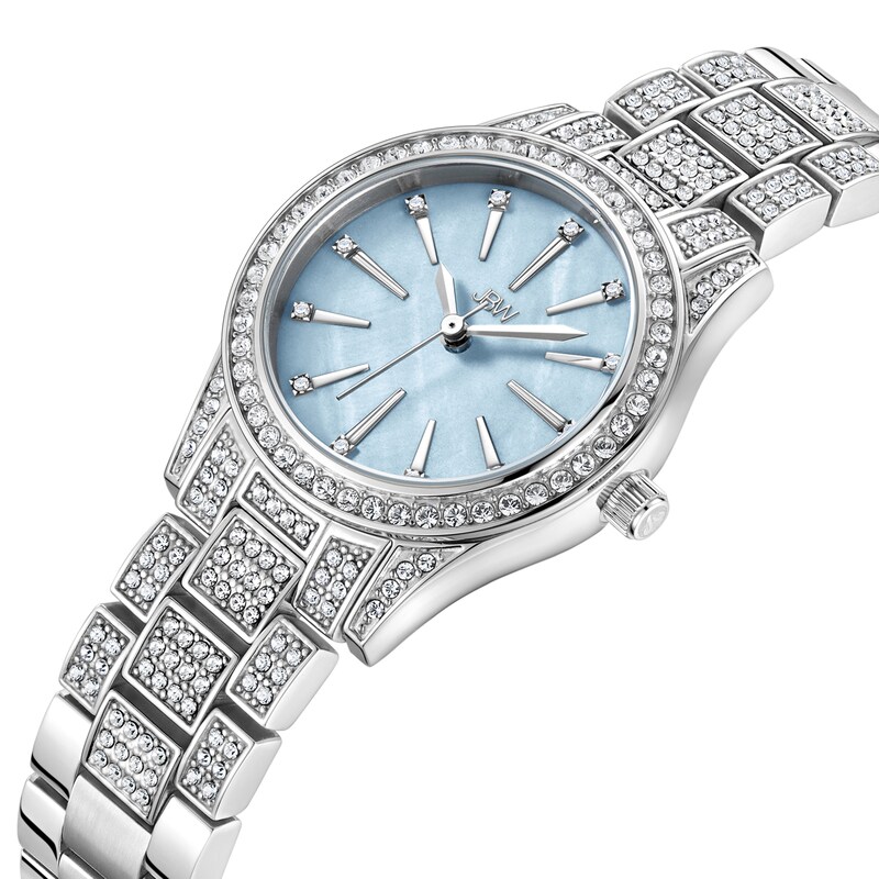 Main Image 2 of Ladies' JBW Cristal Spectra Diamond and Crystal Accent Watch with Blue Mother-of-Pearl Dial (Model: J6392B)