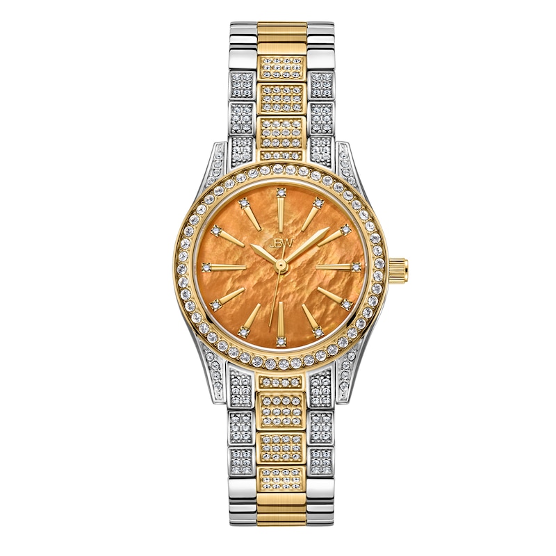 Main Image 1 of Ladies' JBW Cristal Spectra Diamond and Crystal Accent Two-Tone 18K Gold Plate Watch (Model: J6392C)