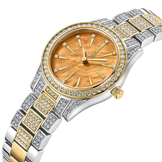 Ladies' JBW Cristal Spectra Diamond and Crystal Accent Two-Tone 18K Gold Plate Watch (Model: J6392C)