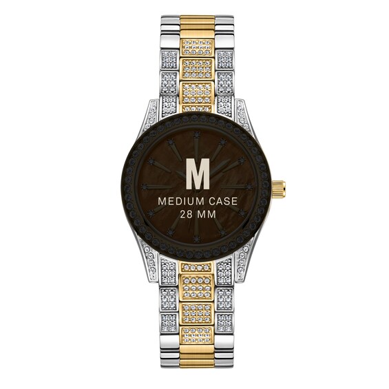 Ladies' JBW Cristal Spectra Diamond and Crystal Accent Two-Tone 18K Gold Plate Watch (Model: J6392C)