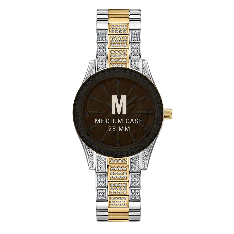 Main Image 4 of Ladies' JBW Cristal Spectra Diamond and Crystal Accent Two-Tone 18K Gold Plate Watch (Model: J6392C)