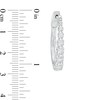 Marilyn Monroe™ Collection 3/4 CT. T.W. Certified Lab-Created Diamond Oval Hoop Earrings in 10K White Gold (F/SI2)