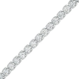 Marilyn Monroe™ Collection 3 CT. T.W. Certified Lab-Created Diamond Tennis Bracelet in 10K White Gold (F/SI2)
