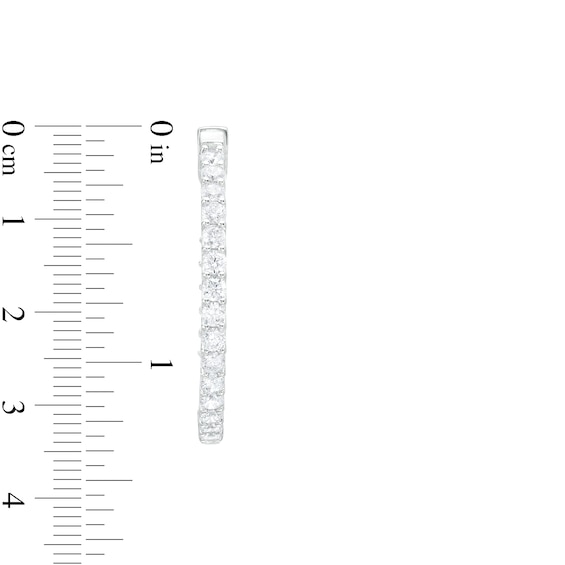 4 CT. T.w. Certified Lab-Grown Diamond Inside-Out Hoop Earrings in 14K White Gold (F/Si2)