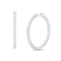 6 CT. T.W. Certified Lab-Created Diamond Inside-Out Hoop Earrings in 14K White Gold (F/SI2)
