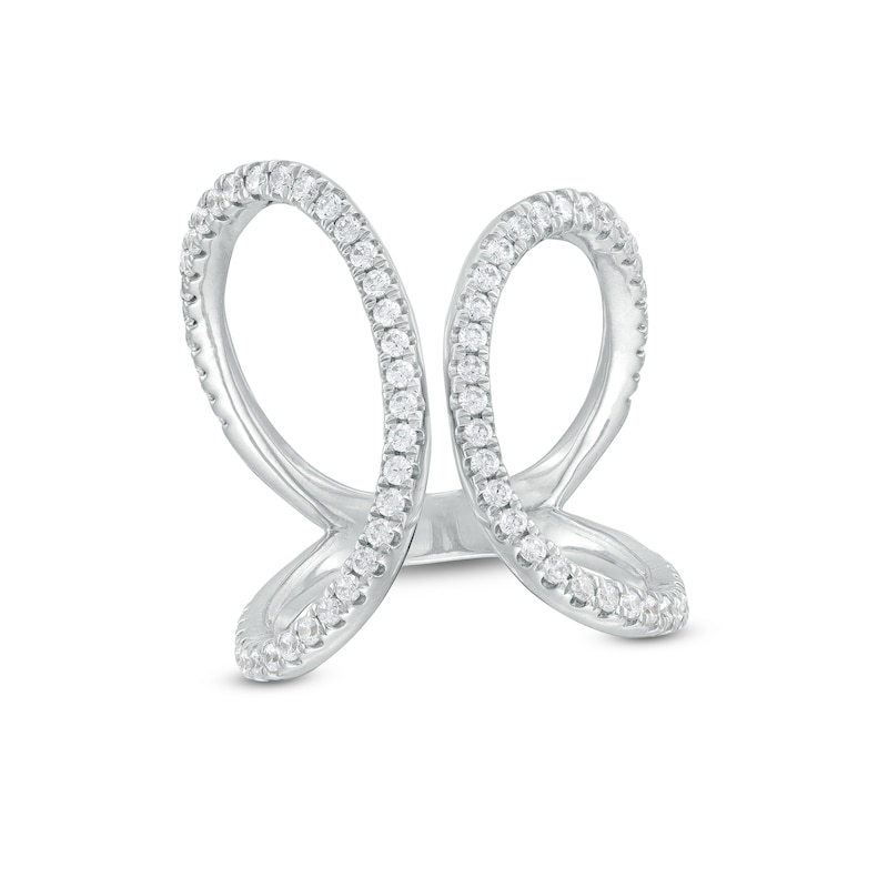 Main Image 1 of 3/4 CT. T.W. Certified Lab-Created Diamond Open Shank Loop Ring in 14K White Gold (F/SI2)