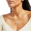 Thumbnail Image 2 of 1/2 CT. T.W. Certified Heart-Shaped Lab-Grown Multi-Diamond Frame Necklace in 14K White Gold (F/SI2)