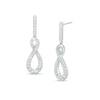 Thumbnail Image 1 of 5/8 CT. T.W. Certified Lab-Grown Diamond Graduated Infinity Loop Drop Earrings in 14K White Gold (F/SI2)