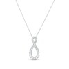 Thumbnail Image 1 of 3/4 CT. T.W. Certified Lab-Grown Diamond Infinity Loop Pendant in 14K White Gold (F/SI2)
