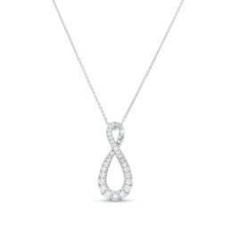 3/4 CT. T.W. Certified Lab-Grown Diamond Infinity Loop Pendant in 14K White Gold (F/SI2)