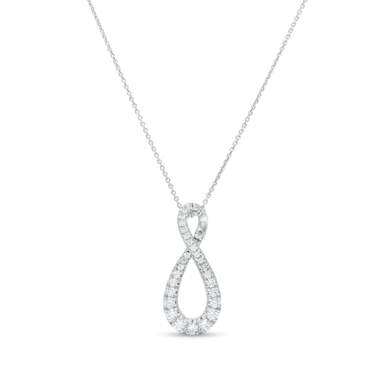 3/4 CT. T.w. Certified Lab-Grown Diamond Infinity Loop Pendant in 14K White Gold (F/Si2)