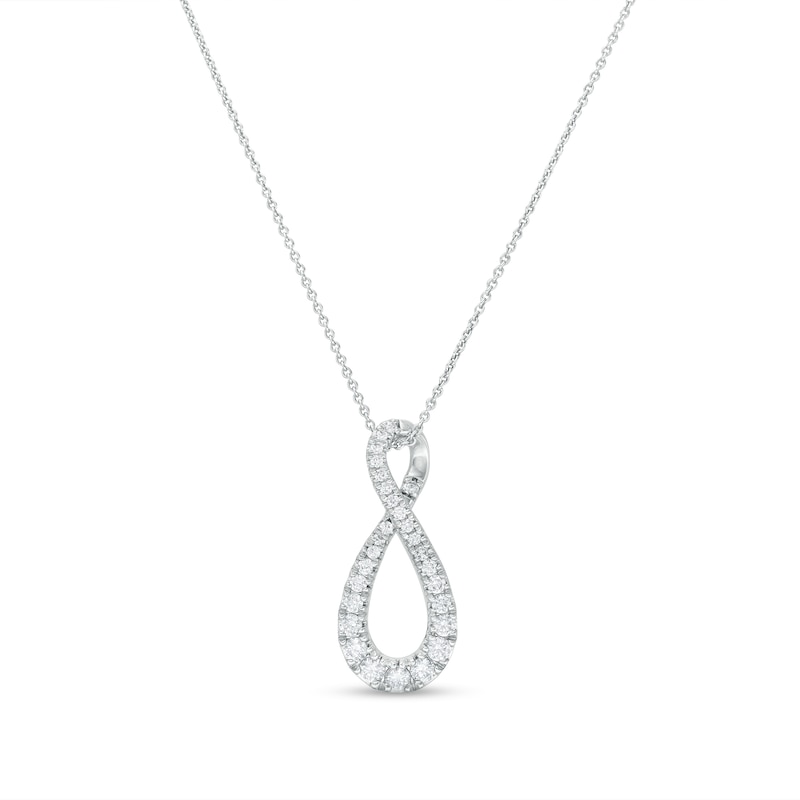 Main Image 1 of 3/4 CT. T.W. Certified Lab-Grown Diamond Infinity Loop Pendant in 14K White Gold (F/SI2)