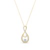 Thumbnail Image 1 of 1/2 CT. T.W. Diamond Double Infinity Loop Pendant in 10K Gold