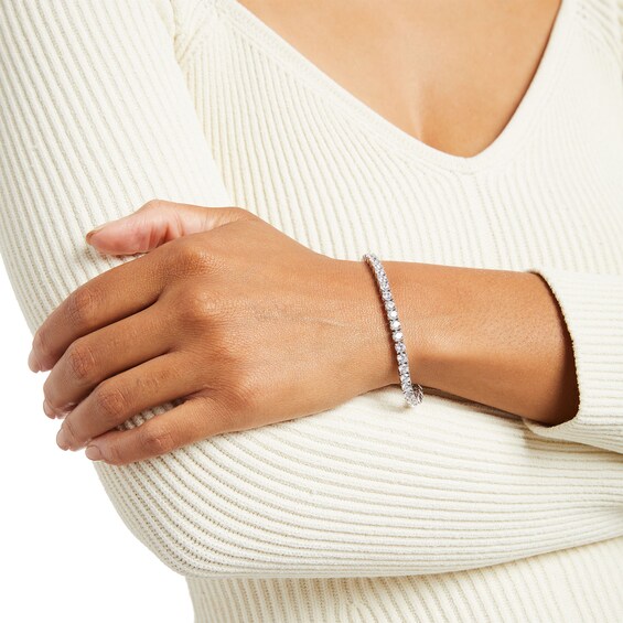 10 CT. T.w. Certified Lab-Grown Diamond Tennis Bracelet in 14K White Gold (F/Si2) - 7.25"