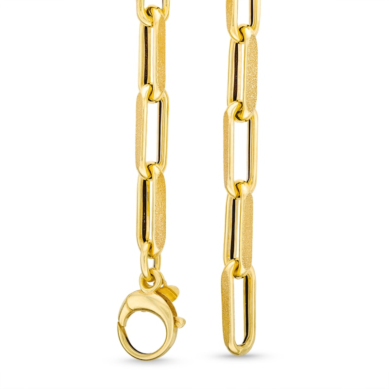 Main Image 3 of 5.0mm Paper Clip Chain Necklace in Hollow 10K Gold - 18&quot;