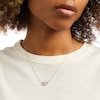 Thumbnail Image 2 of 1/15 CT. T.W. Diamond Interlocking Hearts Necklace in Sterling Silver