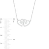 Thumbnail Image 3 of 1/15 CT. T.W. Diamond Interlocking Hearts Necklace in Sterling Silver