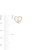 Thumbnail Image 3 of 1/10 CT. T.W. Diamond Infinity Heart Interlocking Stud Earrings in Sterling Silver and 14K Gold Plate