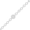 Thumbnail Image 1 of 1/20 CT. T.W. Diamond Open Circle and Teardrop Alternating Bracelet in Sterling Silver - 7.25"