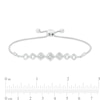 Thumbnail Image 3 of Diamond Accent Journey Square Frame Bracelet in Sterling Silver - 9.5"