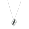 Thumbnail Image 1 of 1/8 CT. T.W. Black and White Diamond Wave Pendant in Sterling Silver with Back Rhodium