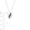 Thumbnail Image 3 of 1/8 CT. T.W. Black and White Diamond Wave Pendant in Sterling Silver with Back Rhodium