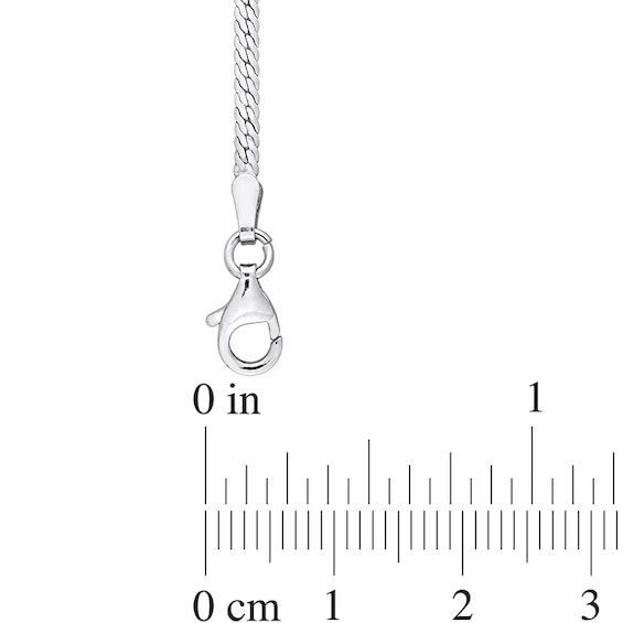 2.0mm Herringbone Chain Necklace in Sterling Silver