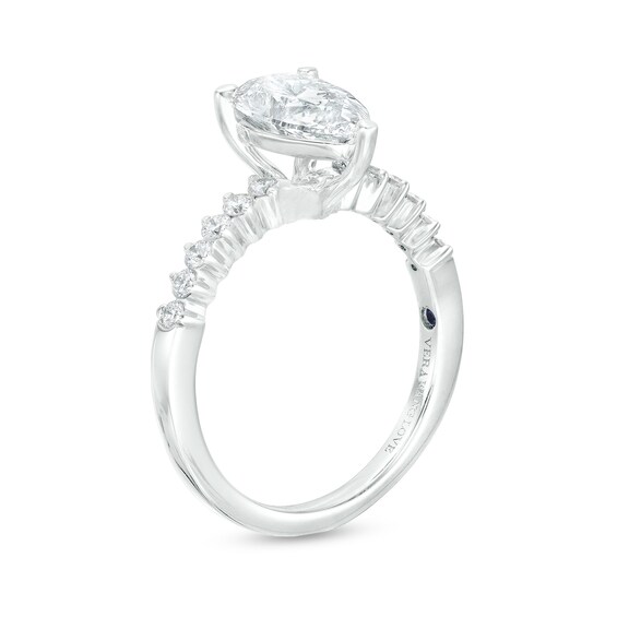 True Lab-Grown Diamonds by Vera Wang Love 1-3/4 CT. T.w. Pear-Shaped Engagement Ring in 14K White Gold (F/Vs2)