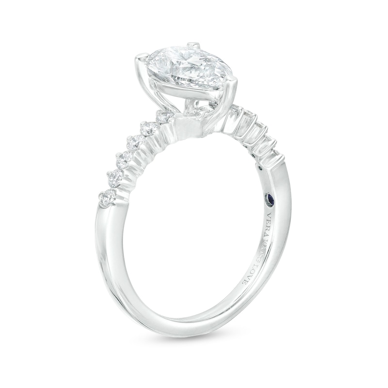 Main Image 3 of TRUE Lab-Grown Diamonds by Vera Wang Love 1-3/4 CT. T.W. Pear-Shaped Engagement Ring in 14K White Gold (F/VS2)