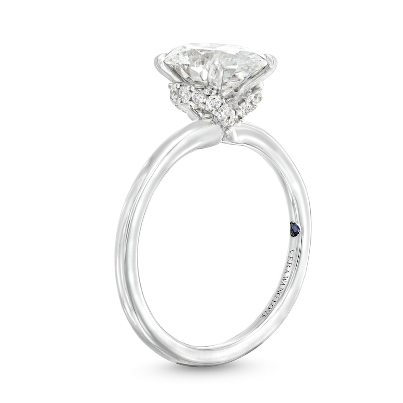 Main Image 3 of TRUE Lab-Grown Diamonds by Vera Wang Love 2 CT. T.W. Oval Hidden Halo Engagement Ring in 14K White Gold (F/VS2)