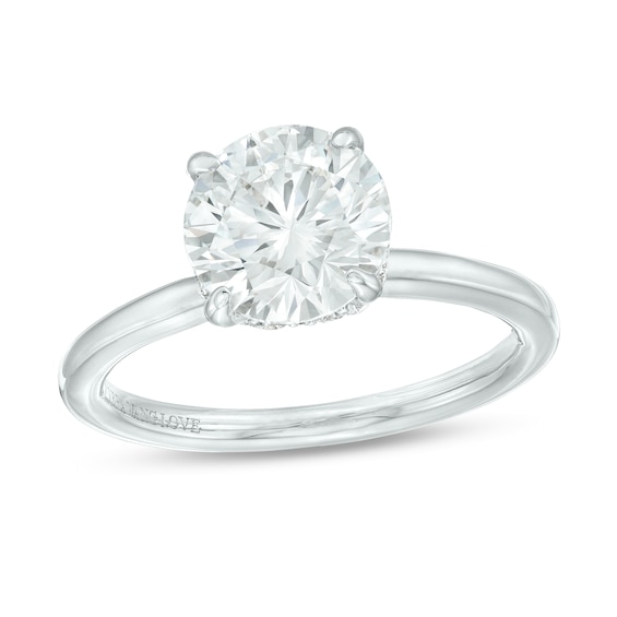 True Lab-Grown Diamonds by Vera Wang Love 2 CT. T.w. Solitaire Engagement Ring in 14K White Gold (F/Vs2)