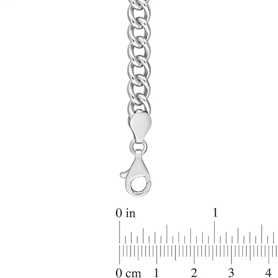 6.5mm Curb Chain Anklet in Sterling Silver - 9"