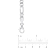 Thumbnail Image 2 of 5.5mm Figaro Chain Anklet in Sterling Silver - 9"