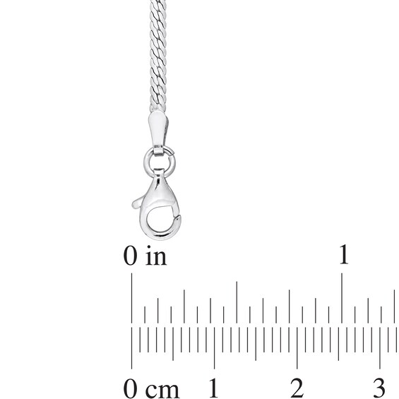2.0mm Herringbone Chain Necklace in Sterling Silver - 16"